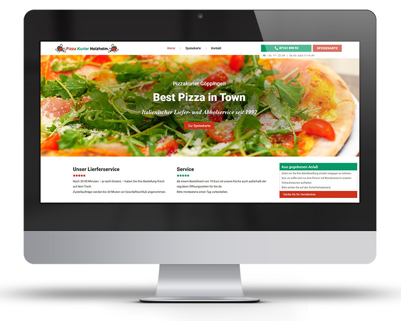 pizza Webdesign in Plochingen